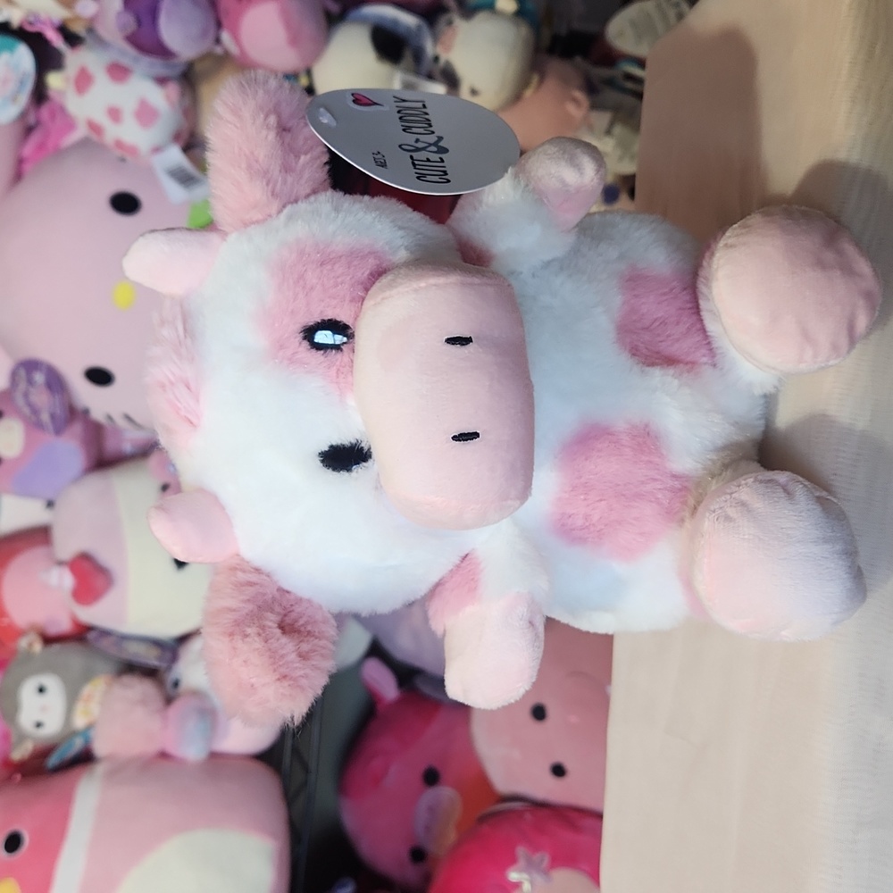 Cute & Cuddly Pink Cow Plush
